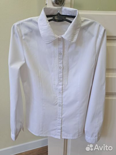 Школьные белые блузки, рост 146-158