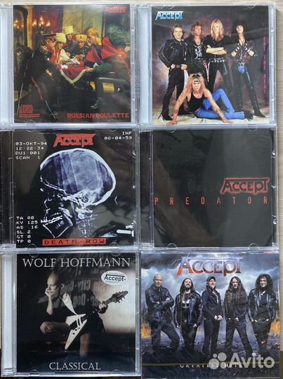 Музыкальные CD диски с музыкой Accept дискография