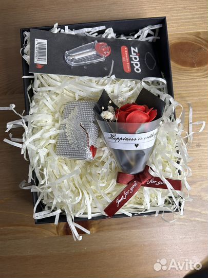 Зажигалка zippo серебро подарочный набор