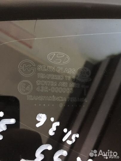 Стекло треугольник заднее правое Hyundai ix35