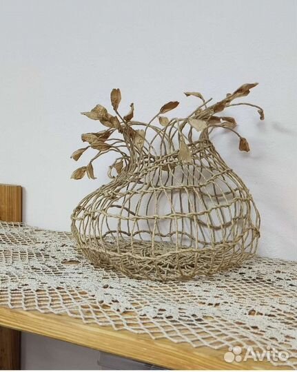 Абажур плетеный