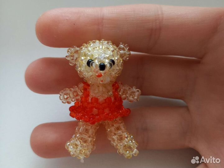 Мишка из бисера