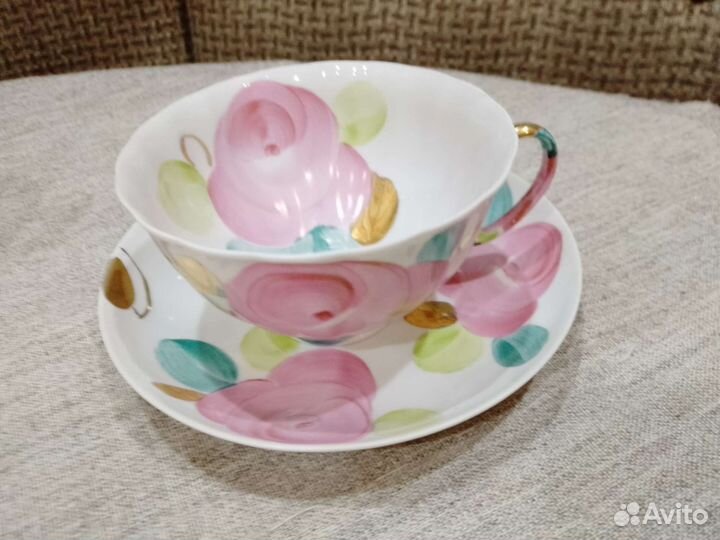 Сервиз чайный агашки дулева роза свадебный