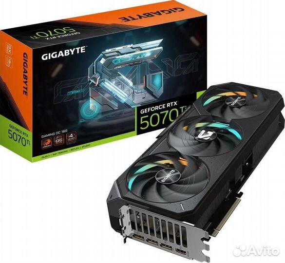 Видеокарта Gigabyte nvidia GeForce RTX 5070TI GV-N507tgaming OC-16GD 1.0, 16гб Gaming, gddr7, OC, Re