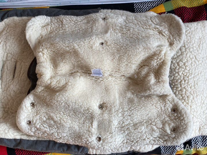 Меховой конверт в коляску овчина markus