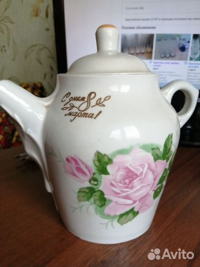 Хрустальные кружки и чайник из СССР