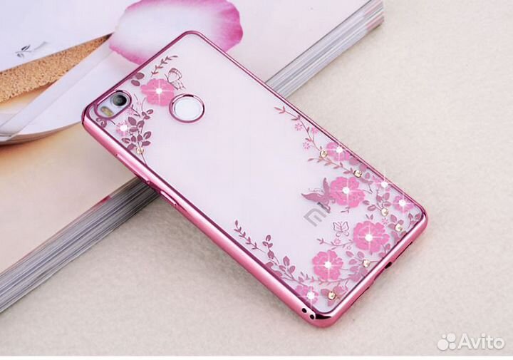 Чехол силиконовый со стразами Mi & Redmi