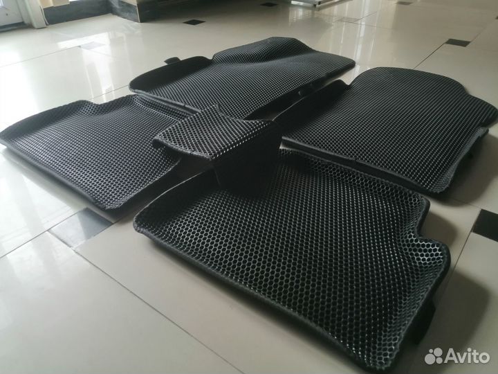 Коврики 3D Eva Chevrolet Lanos с бортами черные