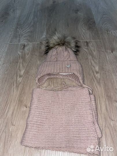 Шапка с шарфом