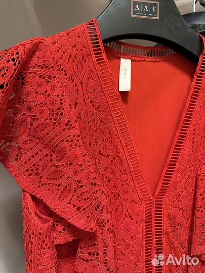 Красное платье XS