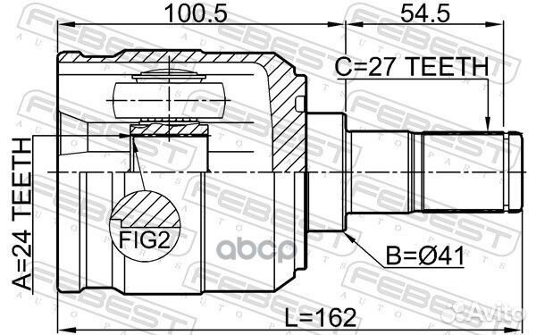 Шрус внутренний 24X41X27 1211TUC20MT Febest