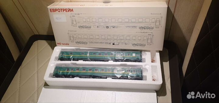 Новый набор пассажирских вагонов цмв ржд 1/87,ho