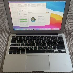 Macbook Air 11: идеал+нов.АКБ+SSD 128gb+OS Big Sur