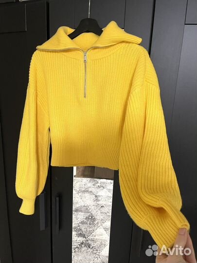 Zara Свитер укороченный весна яркий повседневный