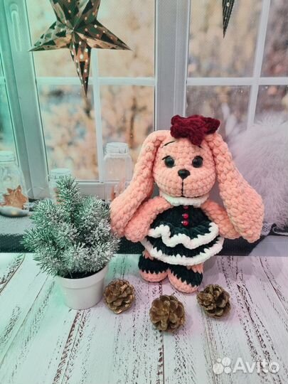 Мягкая игрушка заяц ручной работы