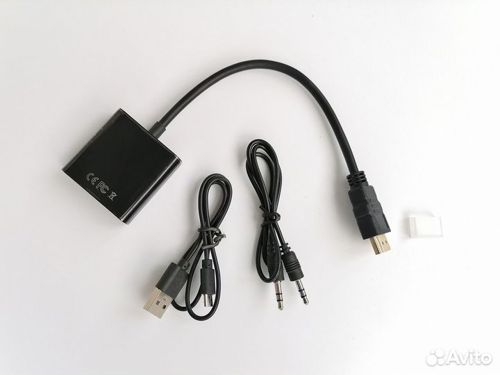 Адаптер Hdmi - VGA c Aux и доп. питанием Новый