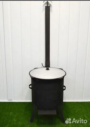 Казан чугунный 16л с печью