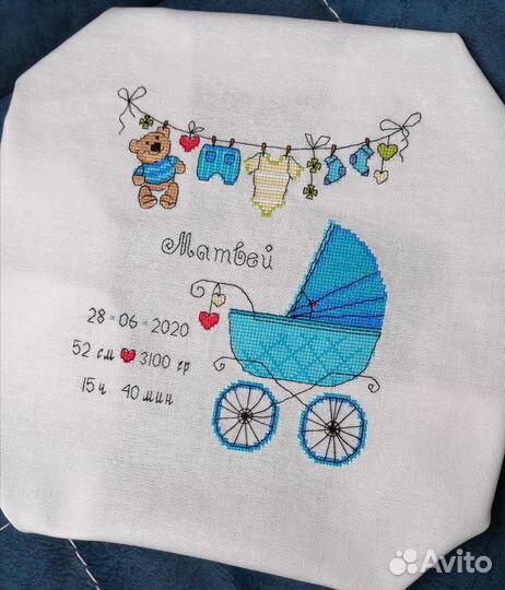 Вышивка. Подарок. Метрика