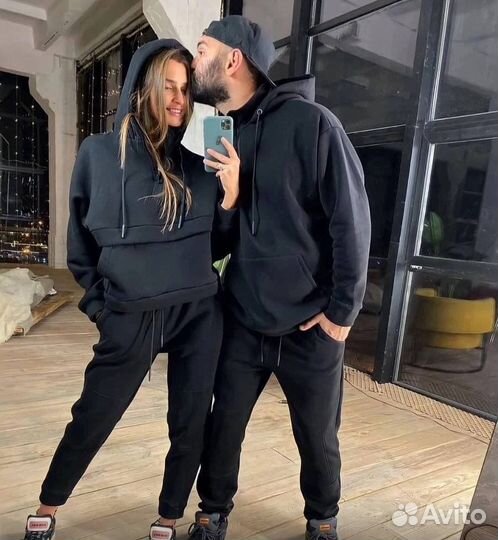 Женский спортивный костюм, худи, комплект