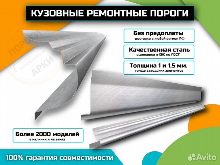 Пороги ремонтные Nissan Elgrand 2 (E51) и др