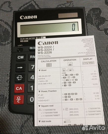 Калькулятор Canon WS-2226. Новый