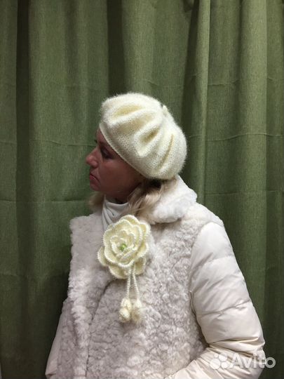 Берет вязаный «Тюльпан»