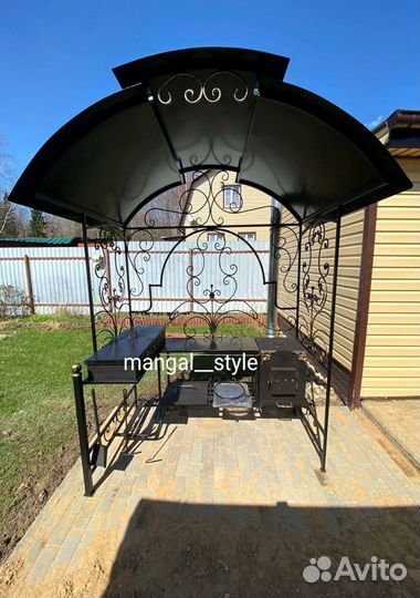 Мангал с крышей