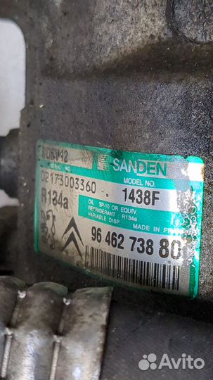 Компрессор кондиционера Peugeot 206, 2005