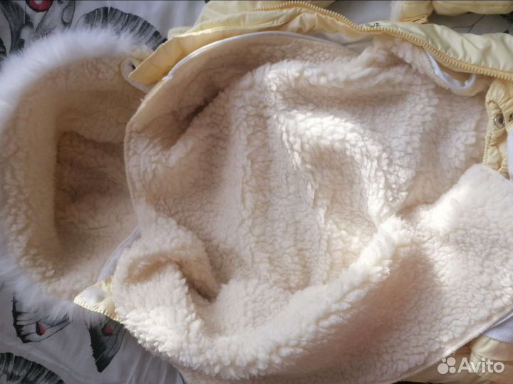 Комбинезон трансформер зимний на овчине 74