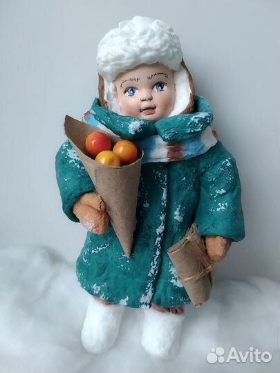 Ватные елочные игрушки