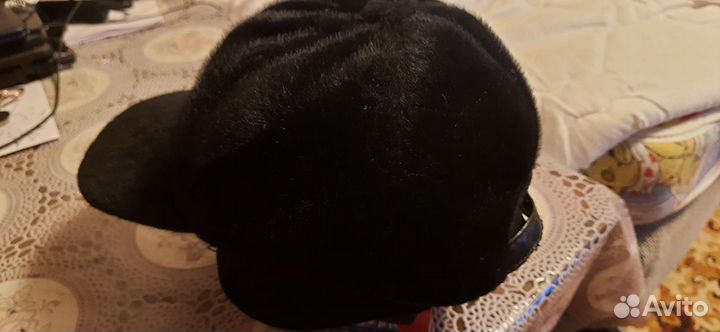 Кепка демисезонная нерпа/кожа откидывающими ушками