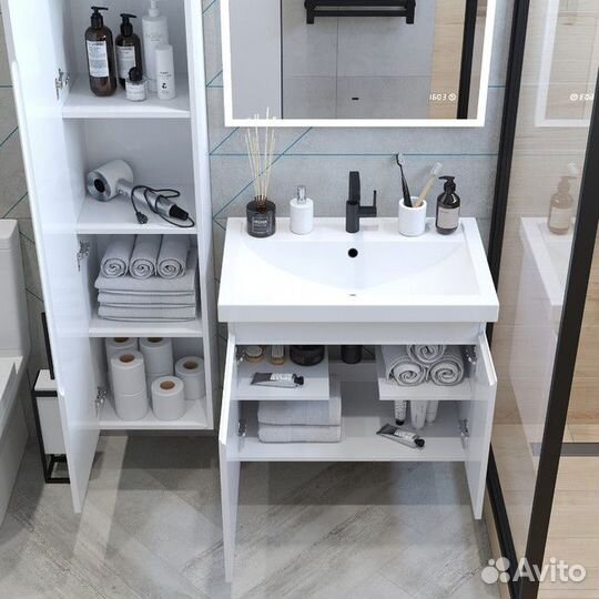 Тумба с раковиной briz Бьелла 60 Белый (глянец) 364 03-18060-06 00 бел