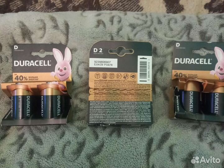 Батарейки duracell LR20/MN1300