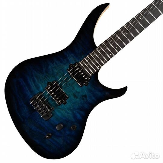 Skervesen 4AP Soul 6 Trans Aquamarine Black Burst