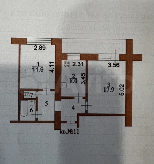 2-к. квартира, 48,3 м², 3/9 эт.