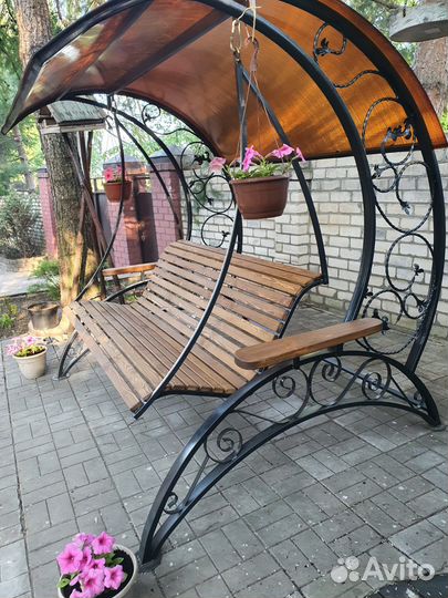 Садовые качели кованные