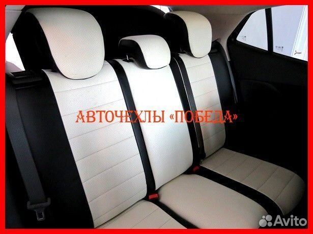 Чехлы Opel Mokka из экокожи чёрно-белые Классика