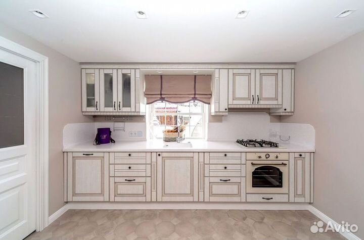 Прямая кухня с мдф фасадами