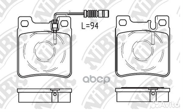 PN0030W-nibk колодки дисковые задние MB W140 9