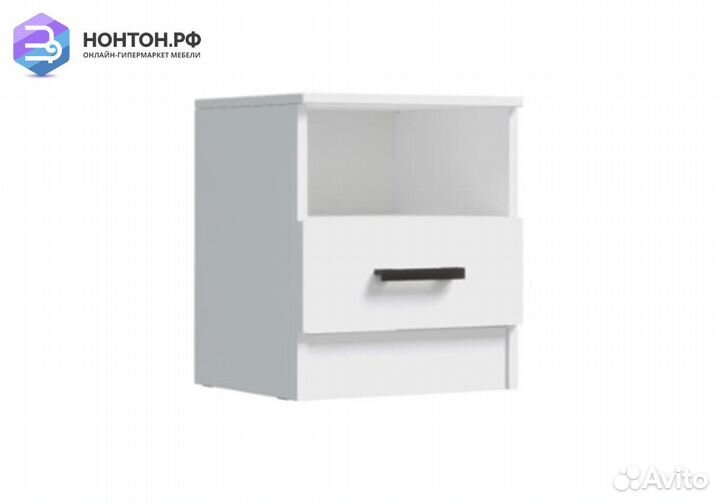 Тумба прикроватная Эко белый гладкий