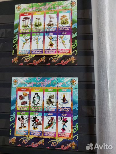 Марки Walt Disney полная серия 25 шт. Ком.24