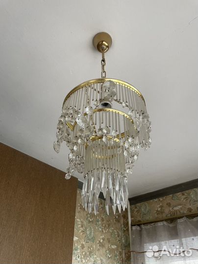 Люстра хрустальная Чехословакия