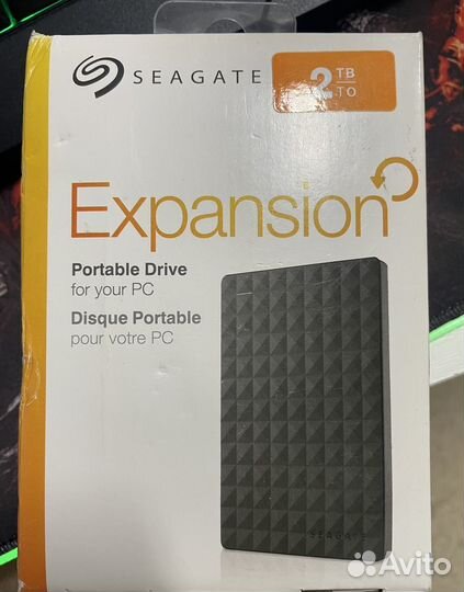 Seagate 2 тб Внешний жесткий диск HDD 2TB черный