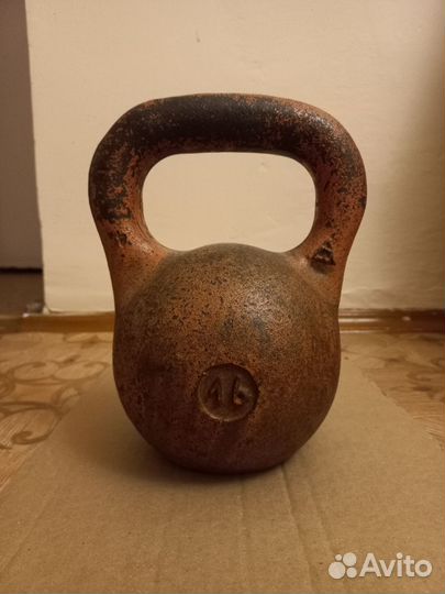 Советская чугунная гиря 16 кг