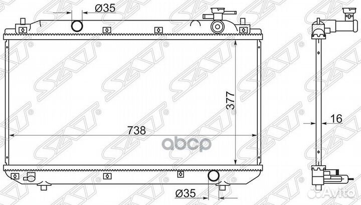 Радиатор Chery Tiggo T11 05-16 CH0001-1 Sat