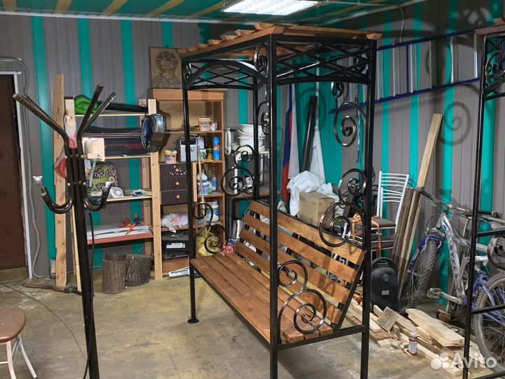 Арка садовая кованая