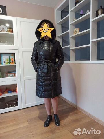 Пуховик кожаный