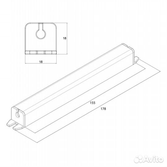 Блок питания 12В, 24Вт, IP20, 1 вых, компактный