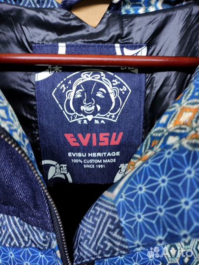 Пуховик denim evisu from LEO size L - XL