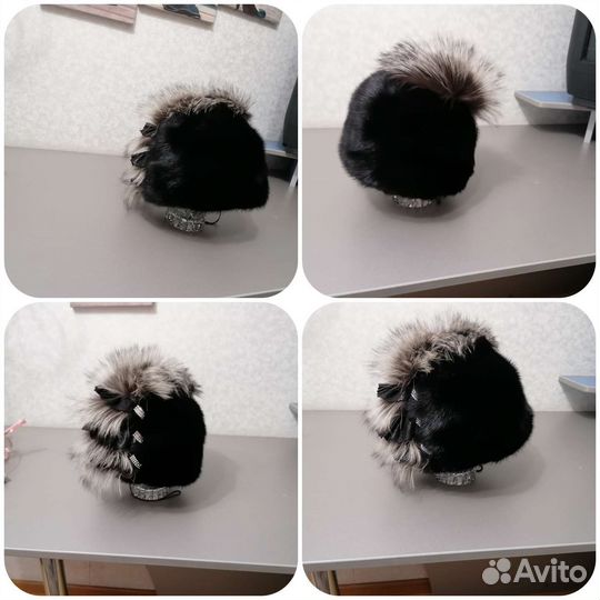 Шапка зимняя норковая женская